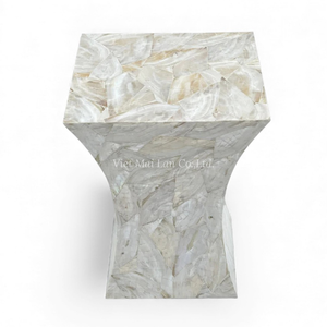 Taburetes Hechos a Mano con Madreperla, Elegantes Muebles de Asiento con Incrustaciones de Concha para Decoración de Hogar de Lujo - Product Image 2