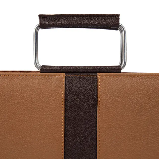 Unique and Classy Portfolio Sling Shoulder Bag Men Vintage Portable Casual Handbags Genuine Leather Briefcase Messenger Bag
