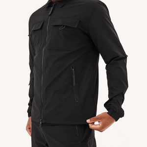 Haute Qualité Streetwear Vêtement Zipper Tech Formation Jogger Survêtement Polyester Coupe-Vent Nylon Cargo Survêtement Ensemble Hommes - Product Image 3