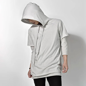 High Quality Material Made Men <b>Oversized</b> <b>Long</b> Sleeves <b>Hoodie</b> Loose FIt Cotton Fleece Made Men Double Sleeves <b>Hoodie</b> - Product Image 1