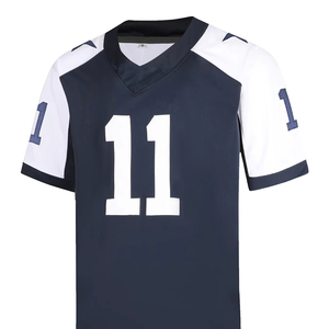 Camiseta de uniforme de fútbol americano de poliéster personalizada, camiseta de fútbol de sublimación transpirable, los mejores estilos de Pakistán - Product Image 1