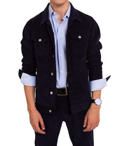 Chaqueta Vaquera Casual para Hombre, 100% Algodón de Alta Calidad, Transpirable, de Secado Rápido, Resistente al Viento, Ecológica, Servicio OEM, Personalizable - Product Image 3