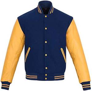 Veste universitaire en cuir de laine unisexe haut de gamme hiver Baseball Basketball Style toile à capuche tissu léger Premium High Street - Product Image 1