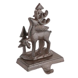 Support de bas de Noël élégant en métal robuste pour cheminée, présentoir décoratif de vacances festives - Product Image 1