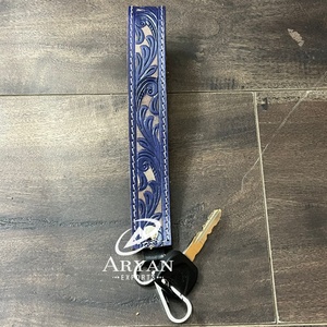 Bracelet porte-clés en cuir de vachette fait main, design personnalisé, prix bas, bracelet de luxe pour sac, porte-clés pour voiture, unisexe - Product Image 1