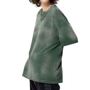 เสื้อยืดผ้าฝ้ายฟอกสีกรดของผู้ชายเสื้อผ้าแนวสตรีทแบบกำหนดเองเสื้อยืดซักกรดสำหรับฤดูร้อน - Product Image 6