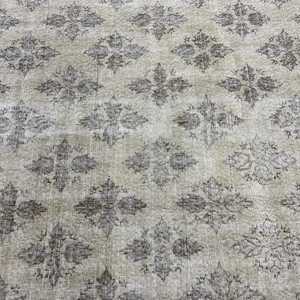 Tapis vintage 4,5x8 pieds, gris, plantes et arbres, tapis turc en laine - Product Image 5