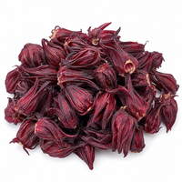 Fleurs d'hibiscus séchées naturelles, calices entiers, tisane en vrac, vente en gros
