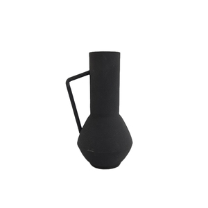 Florero de hierro decorativo para el hogar, maceta de Color negro para decoración para sala de estar, jarrones de Metal hechos a mano personalizados - Product Image 1