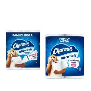 Papier toilette CharminUltra Soft Cushion Touch, 24 rouleaux familiaux Mega = 123 rouleaux standard, blanc - Product Image 4