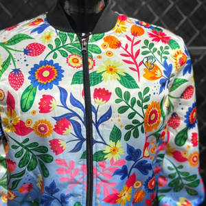 Chaqueta Bomber de Último Estilo con Parches Bordados, Color Atractivo, Chaqueta de Nailon y Poliéster, Multicolor, Diferentes Estilos - Product Image 2