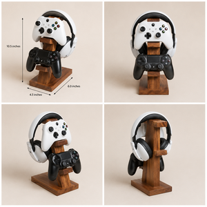 Wooden <b>Controller</b> <b>Stand</b> For Xbox And PlayStation <b>Controllers</b> Minimalist Design Table Top Storage Organizer Multifunctional <b>Stand</b> - Product Image 5