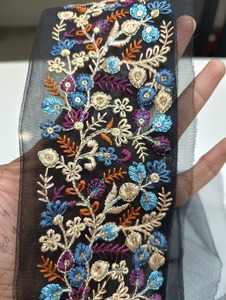 Bolsos de estilo empresarial ecológicos de lujo, alta costura, moda, ancho personalizado, adorno de encaje bordado con perlas para zapatos, venta al por mayor - Product Image 2