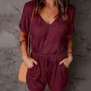 <b>Women</b> <b>Rompers</b> Summer Casual Lightweight Cotton Short Sleeve Outdoor Sport Holiday Fashion Trendy Comfortable Wear - Product Image 4
