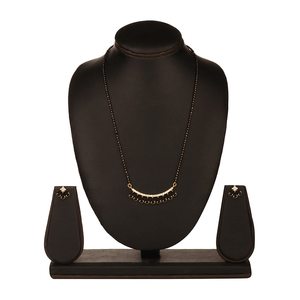 Black <b>Ruby</b> Mangalsutra Fine Beaded <b>Necklaces</b> Collection - Product Image 3