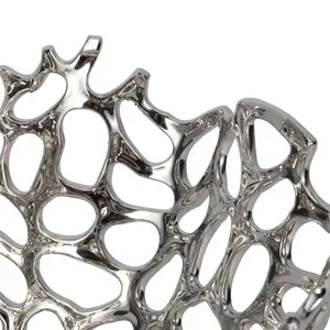 Tazón de Metal Hecho a Mano de Lujo, Decoración Interior Moderna Premium, Tazón Plateado para Cocina y Comedor, Tazón de Metal Asiático Seguro, Exportaciones Zahid - Product Image 3