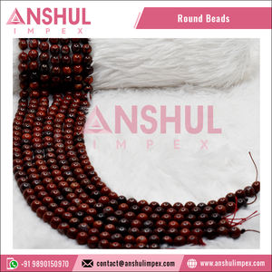 Cuentas Redondas de Jaspe Poppy de Grado Puro Curativo de Calidad Premium, Superficie Lisa, 8mm, para Fabricación de Joyas de Anshul Impex - Product Image 2