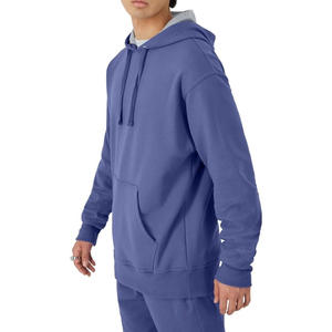 Sudadera con Capucha Extra Grande para Hombre, Precio de Fábrica, Color Sólido, Estilo Hip Hop Urbano, con Capucha, Forro Polar de Invierno, 100% Algodón - Product Image 3