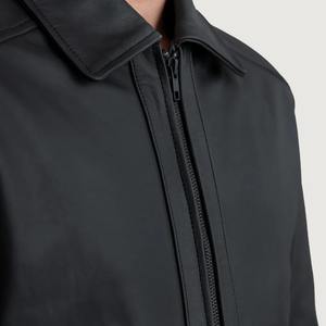 Blouson aviateur en cuir d'agneau de qualité supérieure fabriqué à la main en cuir véritable Fabricant de marque personnalisé pour hommes - Product Image 2