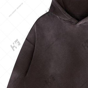 เสื้อสวมหัวมีฮู้ดโอเวอร์ไซส์ผ้าฝ้ายลำลองกระเป๋าจิงโจ้มีเชือกรูดสำหรับผู้ชาย/ผู้หญิง - Product Image 4