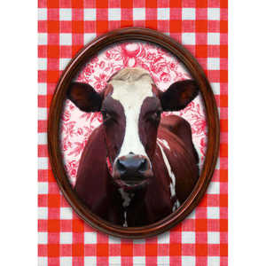 Impresión artística del retrato de una vaca de Florence Deviller - Product Image 1