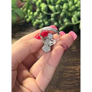 Anillo de Plata de Ley con Turquesa Kingman - Joyería Fina y Delicada con Baño de Rodio - Product Image 6