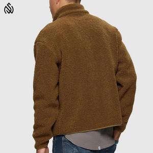 Sherpa d'hiver réversible personnalisé polaire vente en gros de fourrure Streetwear Teddy extérieur polaire Sherpa veste d'hiver pour les hommes - Product Image 5