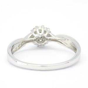 แหวนแต่งงานทองคำชุบโรเดียมประดับเพชร 18K 0.18 กะรัต ดีไซน์คลาสสิกคุณภาพสูงสำหรับสุภาพสตรี จากโรงงานผู้ผลิต (OEM) - Product Image 4