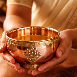 Vajilla de Cobre India, Artesanía Tradicional en Metal, Tazón de Cobre con Acabado Antiguo, Tazón Decorativo Étnico para el Hogar - Product Image 2