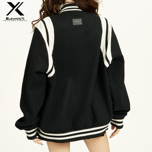 Women's Wool Varsity Jacket Custom Letterman Solid Windproof Plain Dyed Fabric Printed Techniques Fur Pocket - Product Image 2