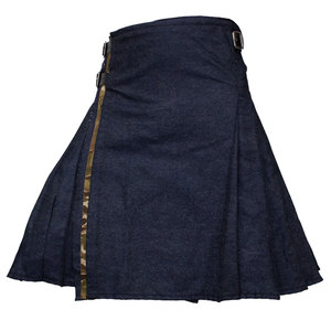 Kilt Utilitario de Mezclilla Azul Marino para Hombre, Estilo Escocés, con Dos Bolsillos Traseros y Raya de Camuflaje 2026 - Product Image 5