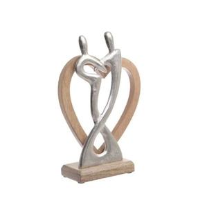 Direct factory <b>Wooden</b> And Metal Home Decor Show piece Tabletop Romantic Dancer in <b>Round</b> Frame Figurine Wedding Valentine Gift - Product Image 5