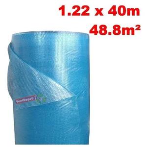 Rollo de Polietileno Expandido, MXBBP-007, 1.22m x 40m, Grosor 5mm, Polietileno 0.1mm, Burbuja 3/16mm, Azul. - Product Image 1