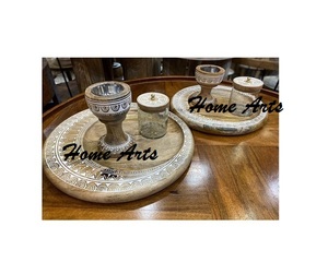 Brûleur Bakhoor en bois dernier modèle avec récipient en verre plateau en bois Mabkhar Prime Quality taille personnalisée Mabkhar - Product Image 3