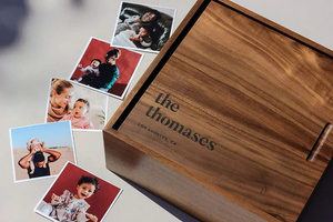 Wooden <b>Memory</b> Photo <b>Keepsake</b> Gift <b>Box</b> Handcrafted Bamboo Design for Special Moments - Product Image 6