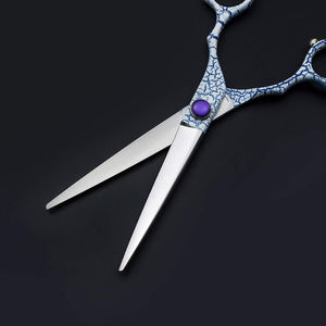 <b>Paper</b> Coated Handle Pet Hair <b>Scissor</b> Straight Sharp Blades Stainless Steel Animal Hair Grooming <b>Scissors</b> With Adjustable Screw - Product Image 4