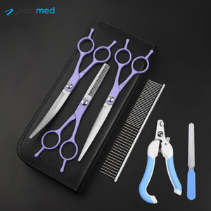 Juego de Tijeras de Aseo para Mascotas de Acero Inoxidable de Primera Calidad, 4 Piezas, con Peine y Estuche de Transporte - Product Image 3