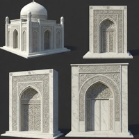 Décoration extérieure de mosquée en marbre naturel, motifs islamiques, design moderne, sculpté à la main, résistant aux intempéries, entièrement personnalisable