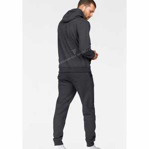 Survêtement d'hiver pour homme, personnalisé, de haute qualité, 100% coton, tissu polaire, grande taille, logo personnalisé, fermeture éclair, capuche, cordon de serrage - Product Image 4