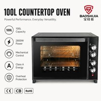 Four à convection électrique grand format 2800W 100L, classe A, multilingue, offre OEM pour hôtels et commerces (UE, États-Unis, Australie, Royaume-Uni)
