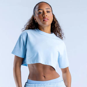 Proveedor de camisetas de mujer con etiqueta privada de impresión personalizada, ropa deportiva de fitness sostenible transpirable y camiseta de entrenamiento de gimnasia para mujer - Product Image 1