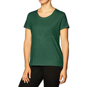 เสื้อยืดแขนสั้นผ้าฝ้ายสำหรับผู้หญิงพิมพ์โลโก้ที่กำหนดเองเสื้อถักแฟชั่นฤดูร้อน - Product Image 1