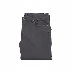 Pantalon Chino Homme Tendance en Toile Marron Légère Coupe Slim Taille Mi-Haute – Design Minimaliste Idéal pour l'Été - Product Image 5