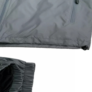 Survêtement d'hiver 2 pièces pour homme grande taille, coupe-vent respirant et léger, avec fermeture éclair et capuche, 100 % coton du Pakistan - Product Image 4