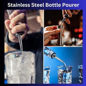 <b>Wine</b> Pourer Spout Oil <b>Bottle</b> Stainless Steel <b>Wine</b> Spout With <b>Stopper</b> Small Black Cap Red <b>Wine</b> Pouring Spout Pourer for Liquor - Product Image 4