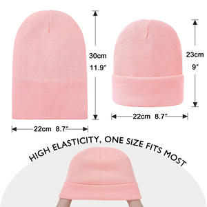 Bonnet en tricot acrylique unisexe, chaud, jacquard, style streetwear d'hiver, casquette décontractée tendance pour adultes - Product Image 5