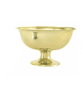 Nuevo cuenco redondo de Pedestal en relieve para fiestas, Material metálico, estilo moderno, cuenco para servir, exterior pulido brillante de alta calidad - Product Image 3