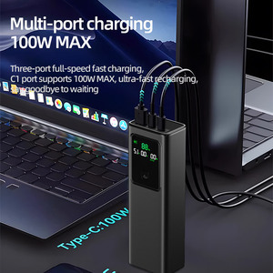Téléphone portable personnalisé 100W charge rapide sans fil portable 10000mah 20000mah banques d'alimentation pour <span class=keywords><strong>iPhone</strong></span> <span class=keywords><strong>batterie</strong></span> bancaire de grande capacité - Product Image 3
