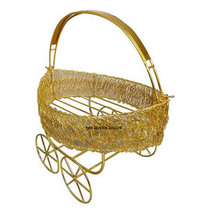 Canasta de Regalo Metálica con Asa, Diseño Elegante, Adornos Más Vendidos, Regalos de Primera Calidad para Festividades y Bodas - Product Image 2