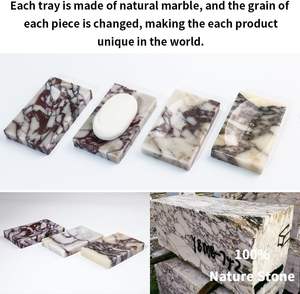 Porte-savon en marbre de luxe de qualité supérieure pour comptoirs de salle de bain Design élégant en pierre naturelle idéal pour la décoration intérieure ou l'usage des invités - Product Image 6